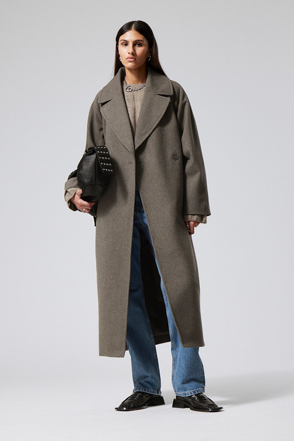 Kia Oversized Wool Blend Coat | Weekday