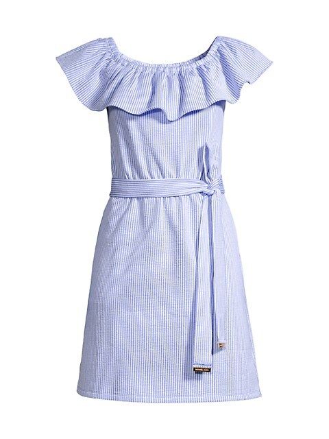 Ruffled Seersucker Mini Dress | Saks Fifth Avenue