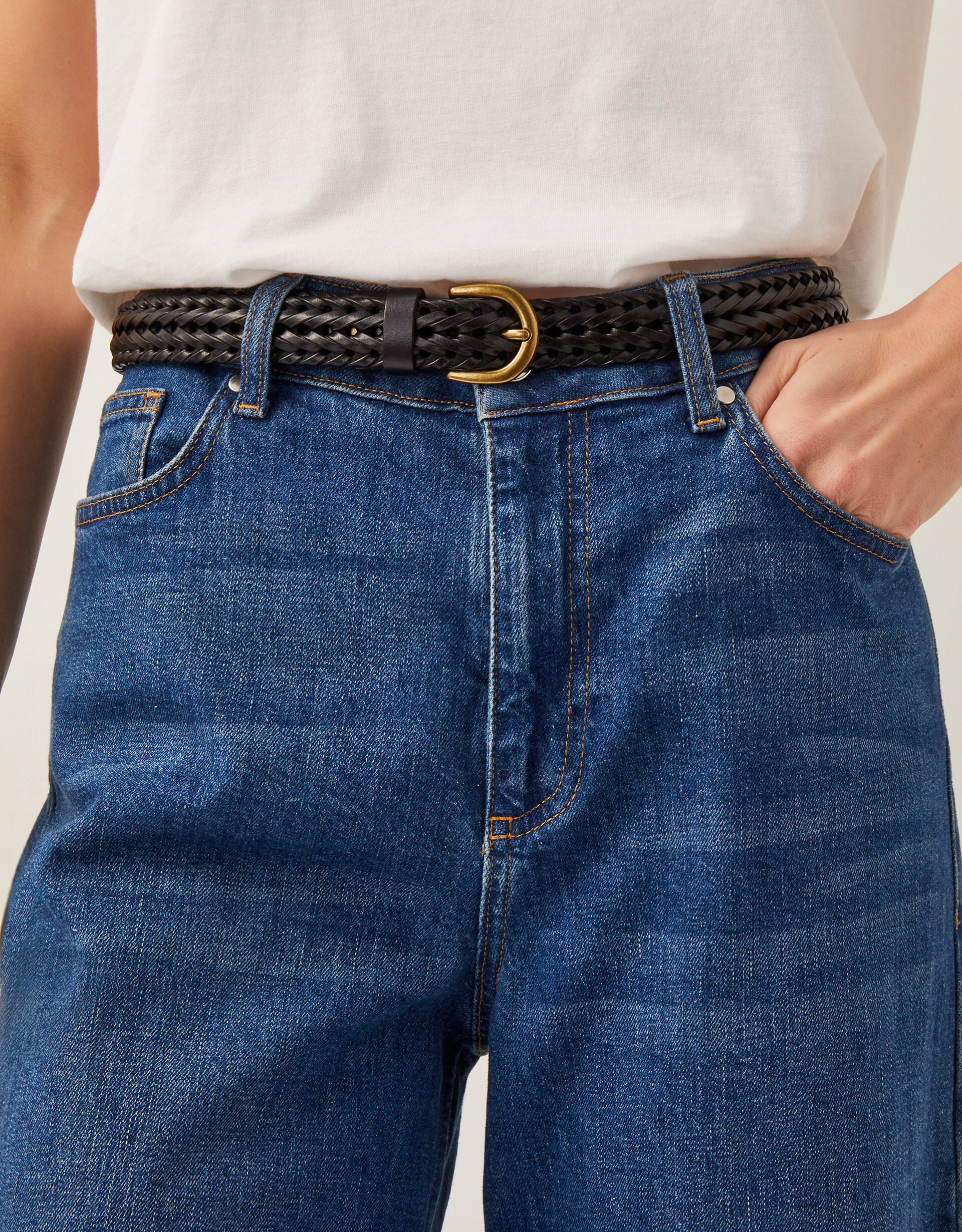Plaited Leather Belt | Monsoon (UK)