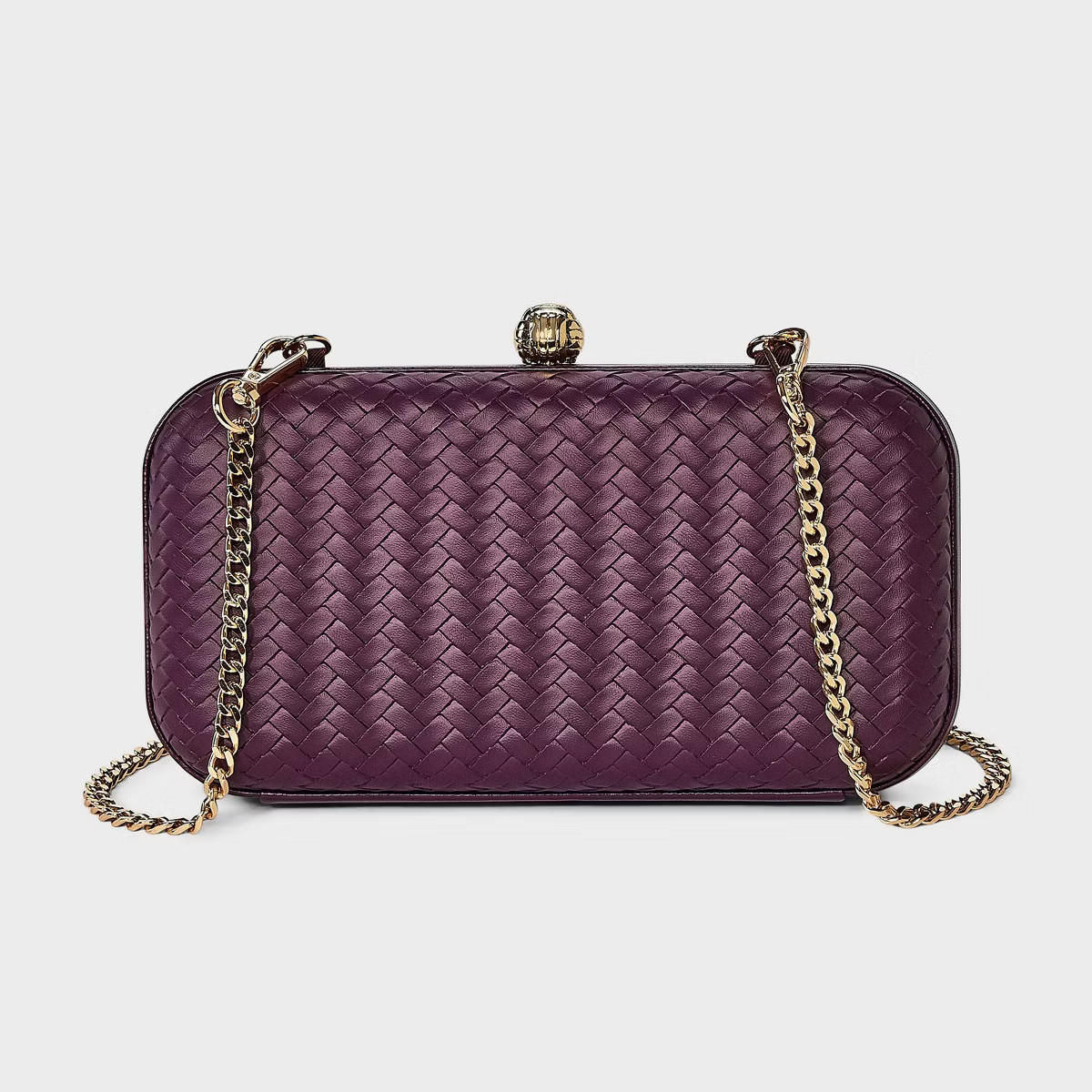 Woven Minaudiere Clutch Crossbody Bag - A New Day™ Dark Red | Target