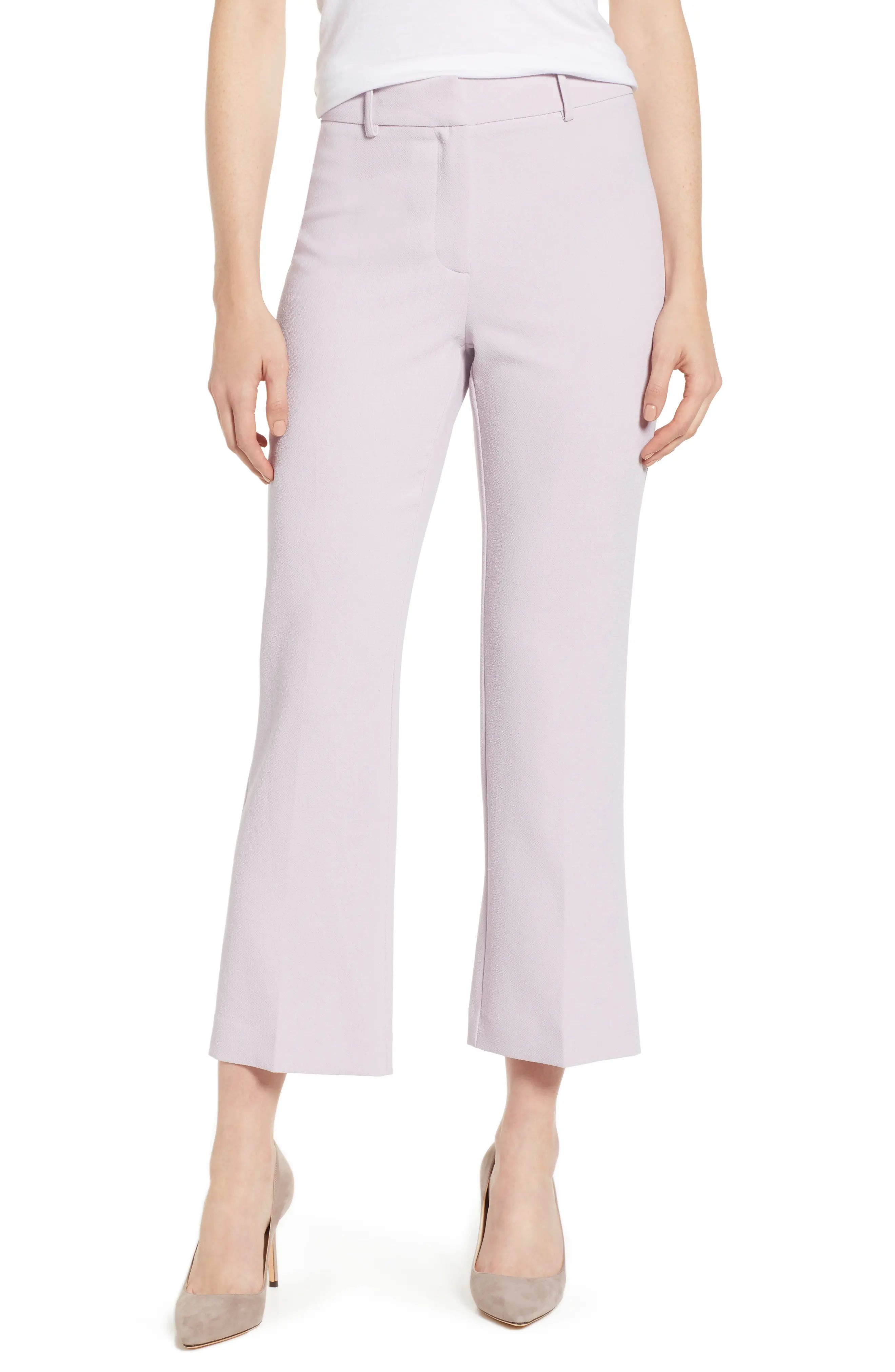 Women's 1.state Crepe Kick Flare Ankle Pants, Size 00 - Pink | Nordstrom