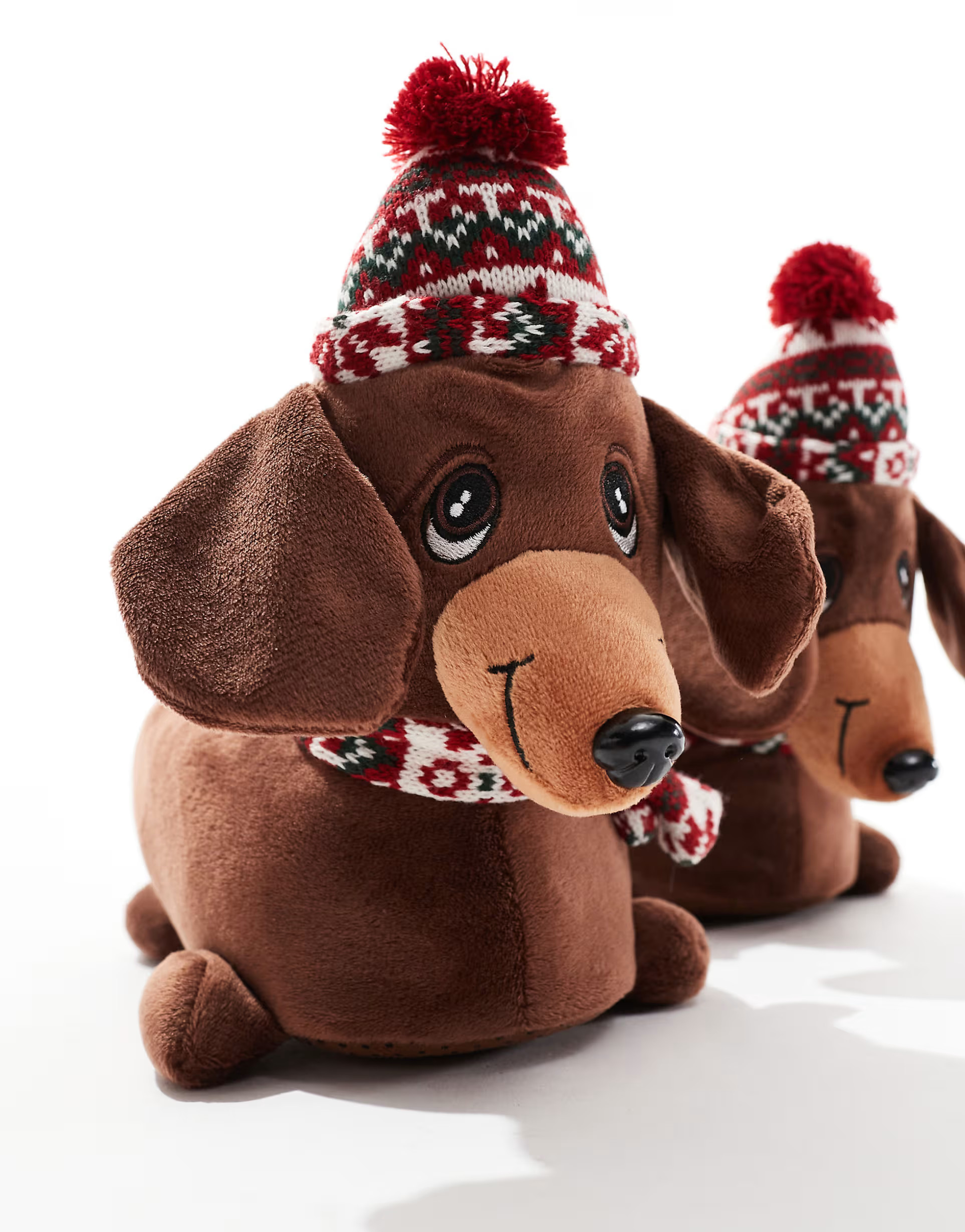 ASOS DESIGN Zizzle wiener dog slippers in brown | ASOS (Global)