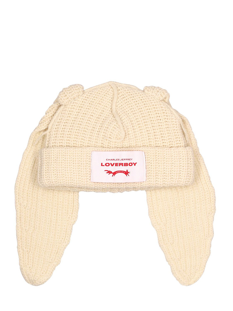 Chunky rabbit wool blend beanie - Charles Jeffrey LOVERBOY - Men | Luisaviaroma | Luisaviaroma