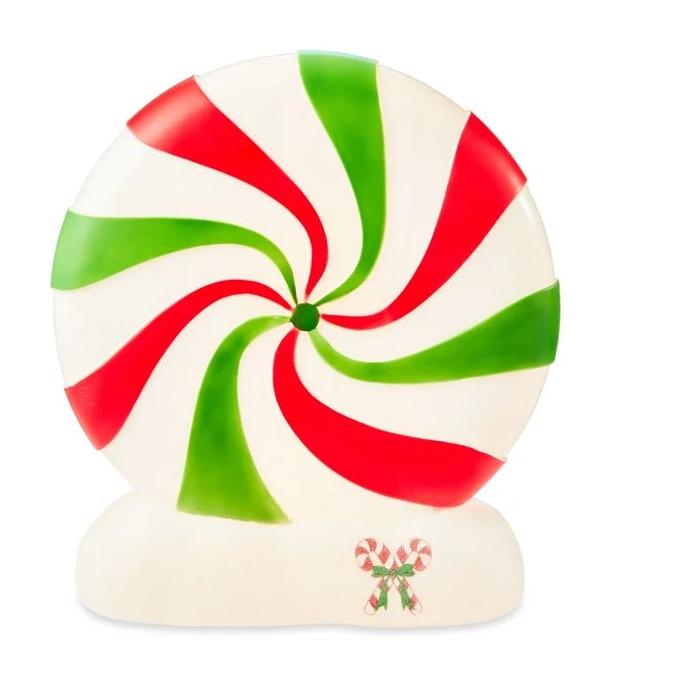 22" Light-up Red and Green Peppermint, Christmas Decoration, Holiday Time - Walmart.com | Walmart (US)