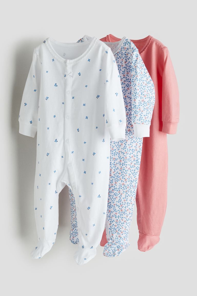 3-pack Cotton Pajama Jumpsuits | H&M (US + CA)