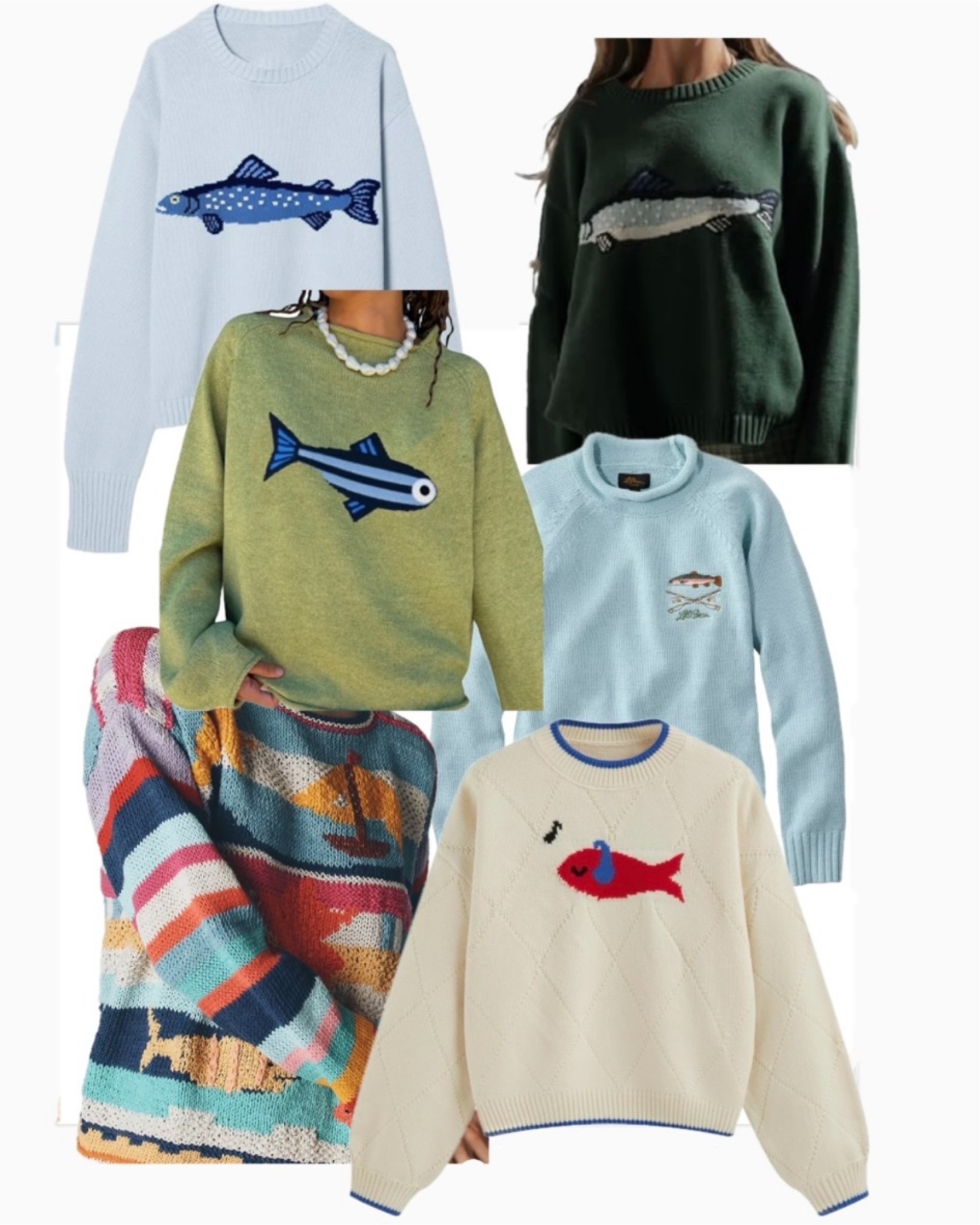 Such adorable fish sweaters for the summer 💙
#fish # sweater #rolledneck