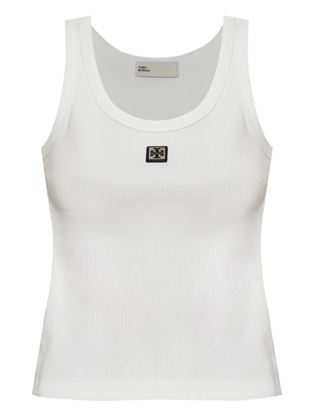 Tory Burch logo-patch tank top - White | Farfetch Global