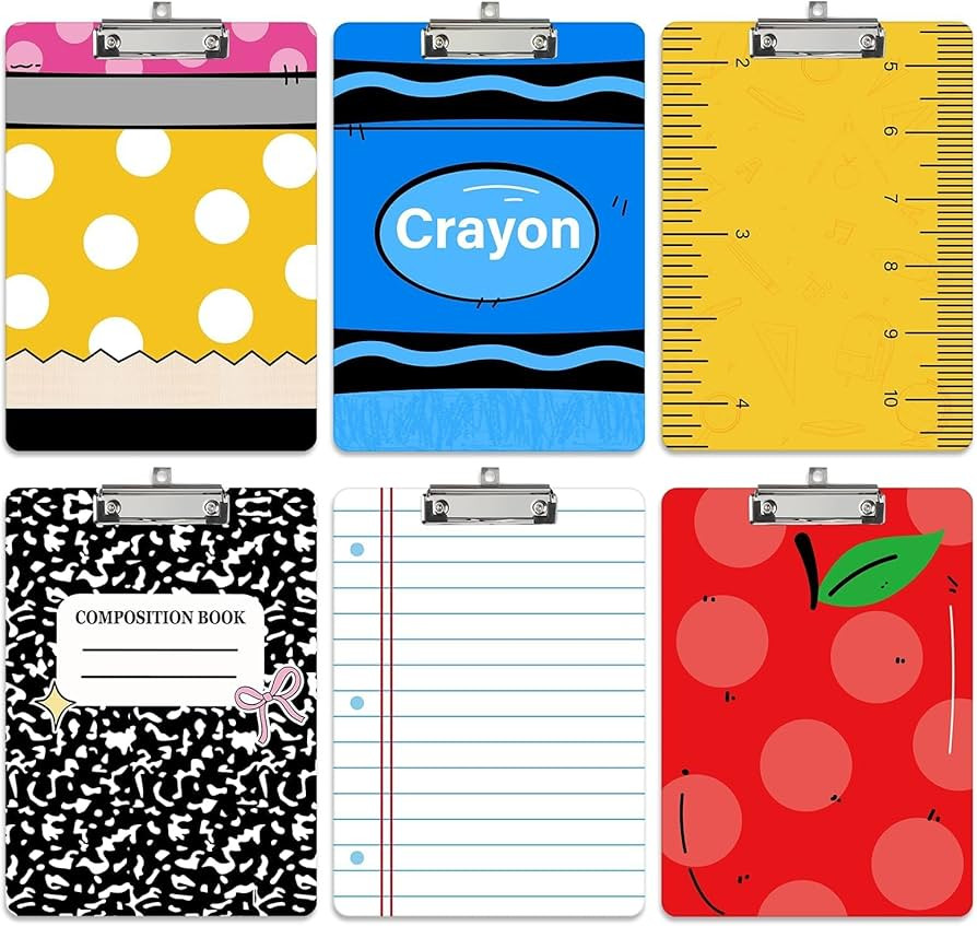 6 Pcs Teacher Clipboard Bulk Teacher Appreciation Gift Cute 12.5 x 9 Inch Large Thickened Acrylic... | Amazon (US)