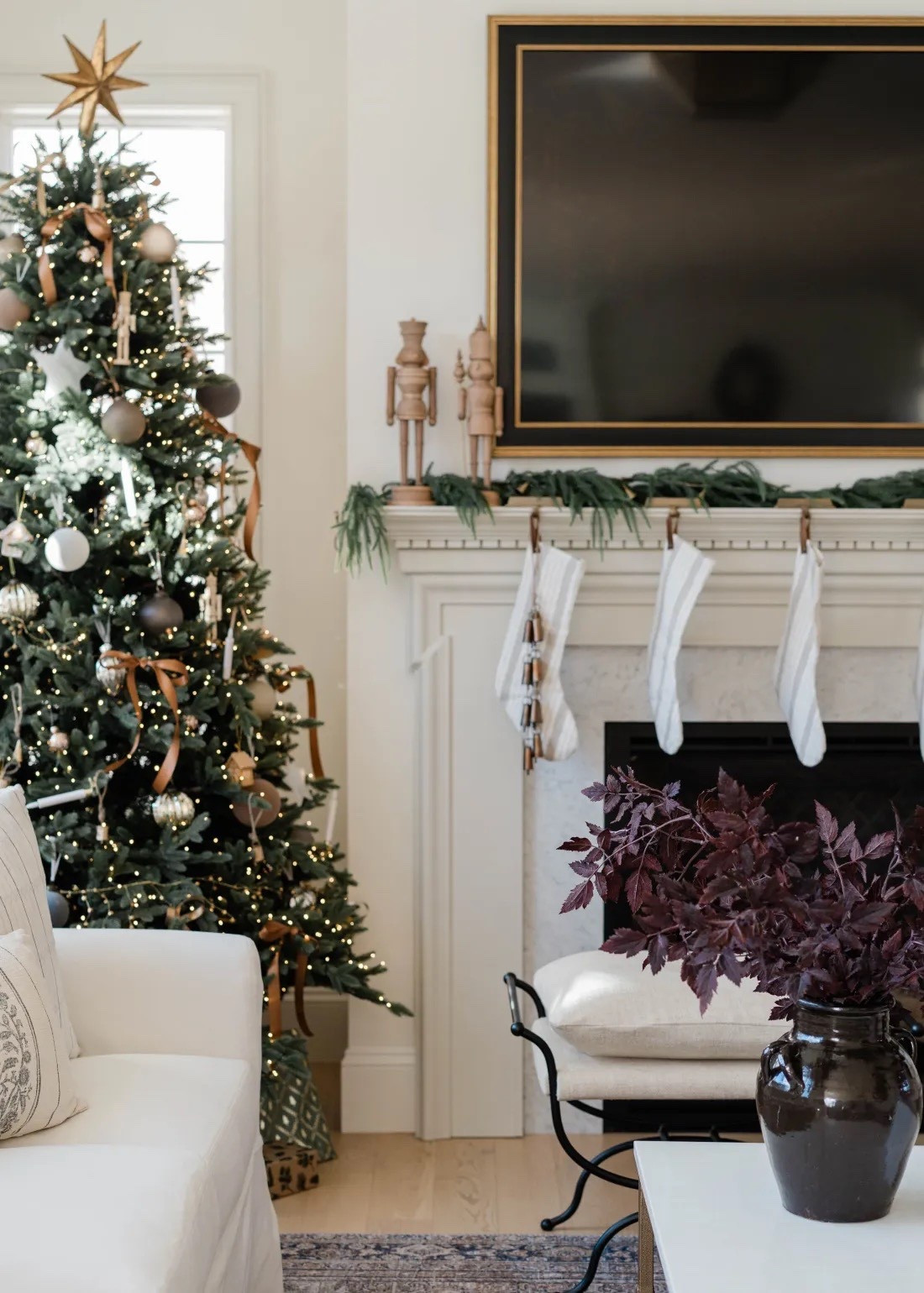 I rounded up all the Christmas pieces I’ve been using this year because so many of them are fifty percent off right now from McGee and Co. The ornaments, garlands, bells, mantle accents… all the little details that make everything feel soft and magical.

I also linked a few of the most-asked-about things in our living room like the Samsung Frame TV and the frame color we chose, since those always come up this time of year.

Everything is saved for you in one place so you can shop whatever speaks to you. Happy cozy season. 🎄✨

#LTKSeasonal #LTKCyberWeek #LTKHoliday
