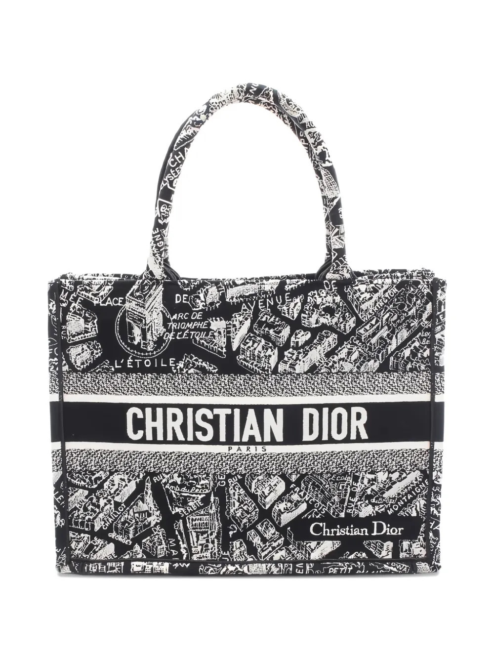 Christian Dior Pre-Owned 2010s medium Book canvas tote bag - Black | Farfetch Global