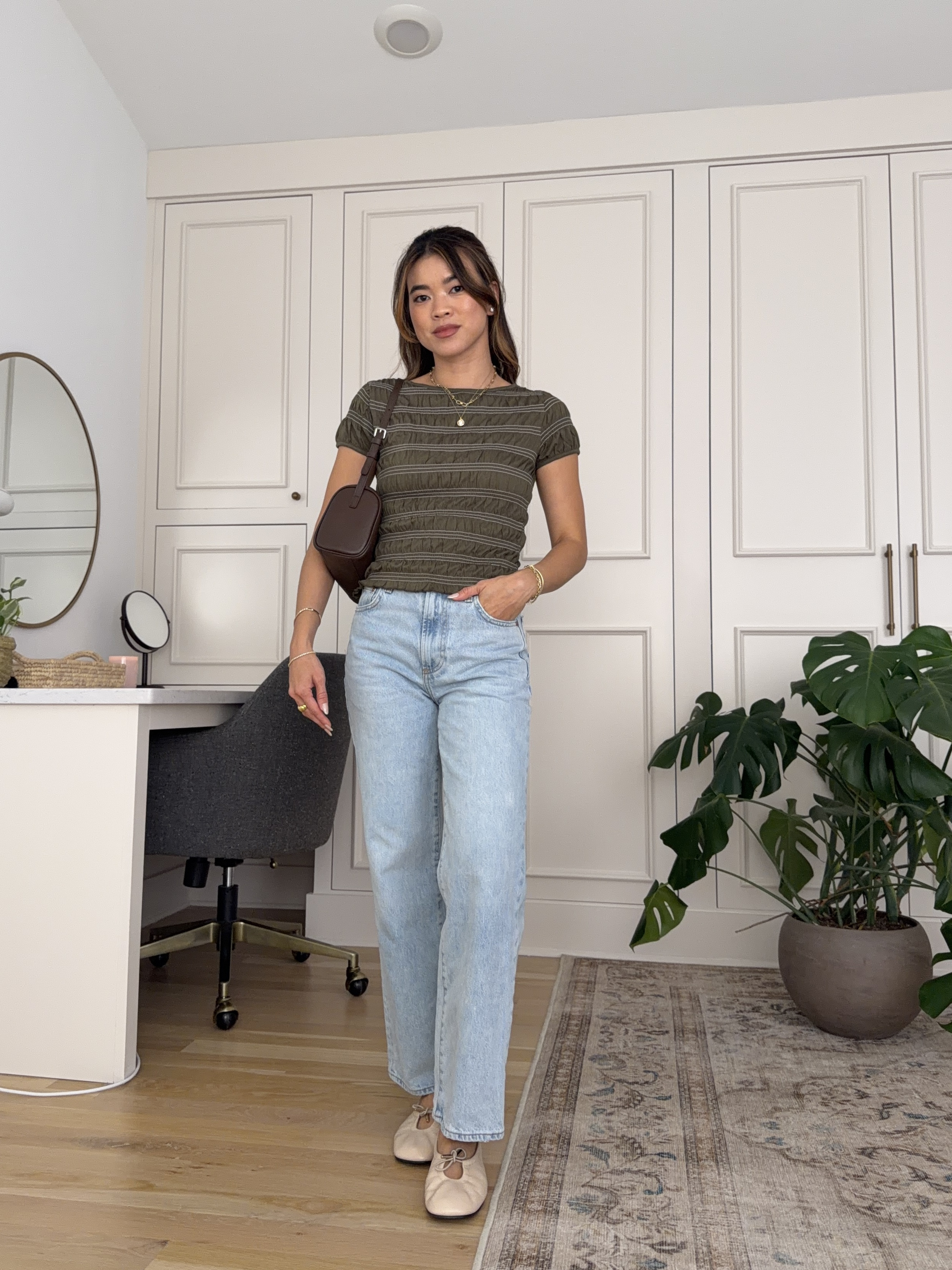 Obsessed with these @Aritzia jeans. They are the perfect light wash shade.

Sizing info:
Madewell Smocked Short Sleeve Top (Size XS in Faded Ivy w/ White Stitch) Aritzia Denim Forum The Farrah Hi-Rise Wide Ankle Jean (Size 24 in Vintage Light Blue)

Petite style, petite fashion, mom outfit, mom style, petite pants, petite outfit ideas, petite outfits, best pants for petite, petite denim, spring style, spring outfits, beach outfits, vacation outfits, summer outfits, Summer style, summer trends, shopbop, shopbop order, petite summer clothes, petite friendly outfits, Madewell top, blue jeans, summer jeans,

#LTKootd #LTKSeasonal #LTKPetite