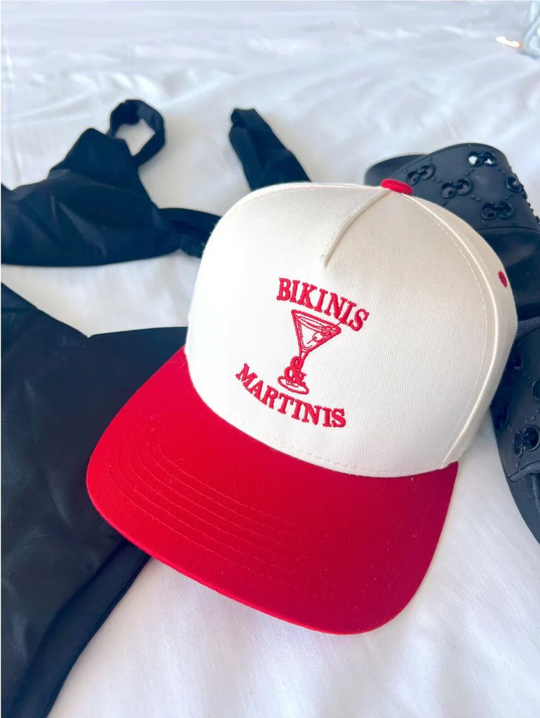 NEW!! Bikinis & Martinis Vintage Trucker Hat | Glitzy Bella
