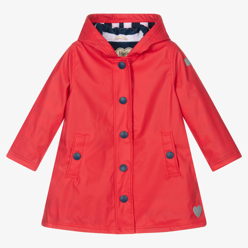 Red Hooded Raincoat | Childrensalon