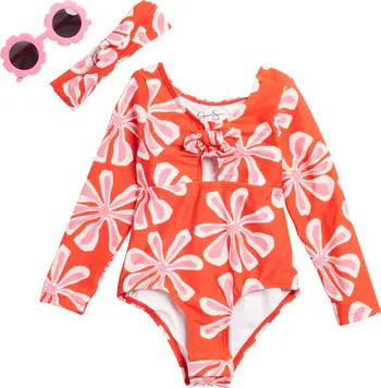 Floral Rashguard, Headband & Sunglasses Set | Nordstrom Rack
