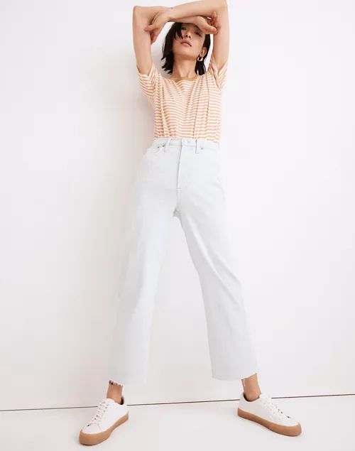 The Perfect Vintage Wide-Leg Crop Jean in Bosworth Wash: Raw-Hem Edition | Madewell