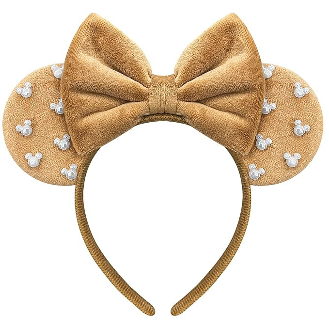 Mouse Ears Headband for Women Neutral Fuzzy Mouse Ears Minnie Ears Mickey Ears Park Ears Christma... | Amazon (US)