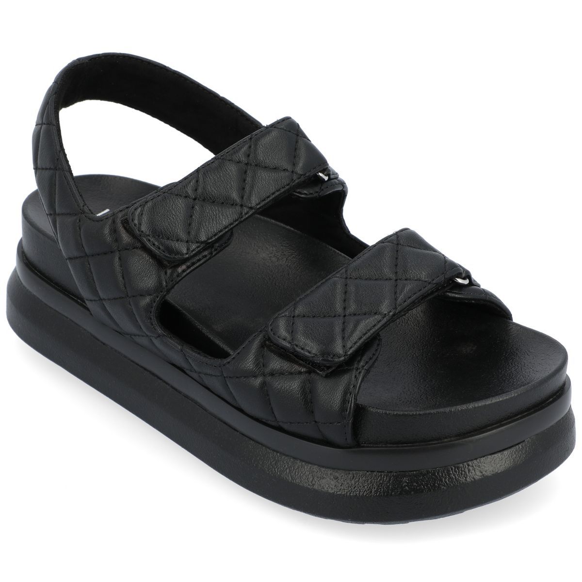 Journee Collection Womens Debby Hook and Loop Platform Sandals | Target