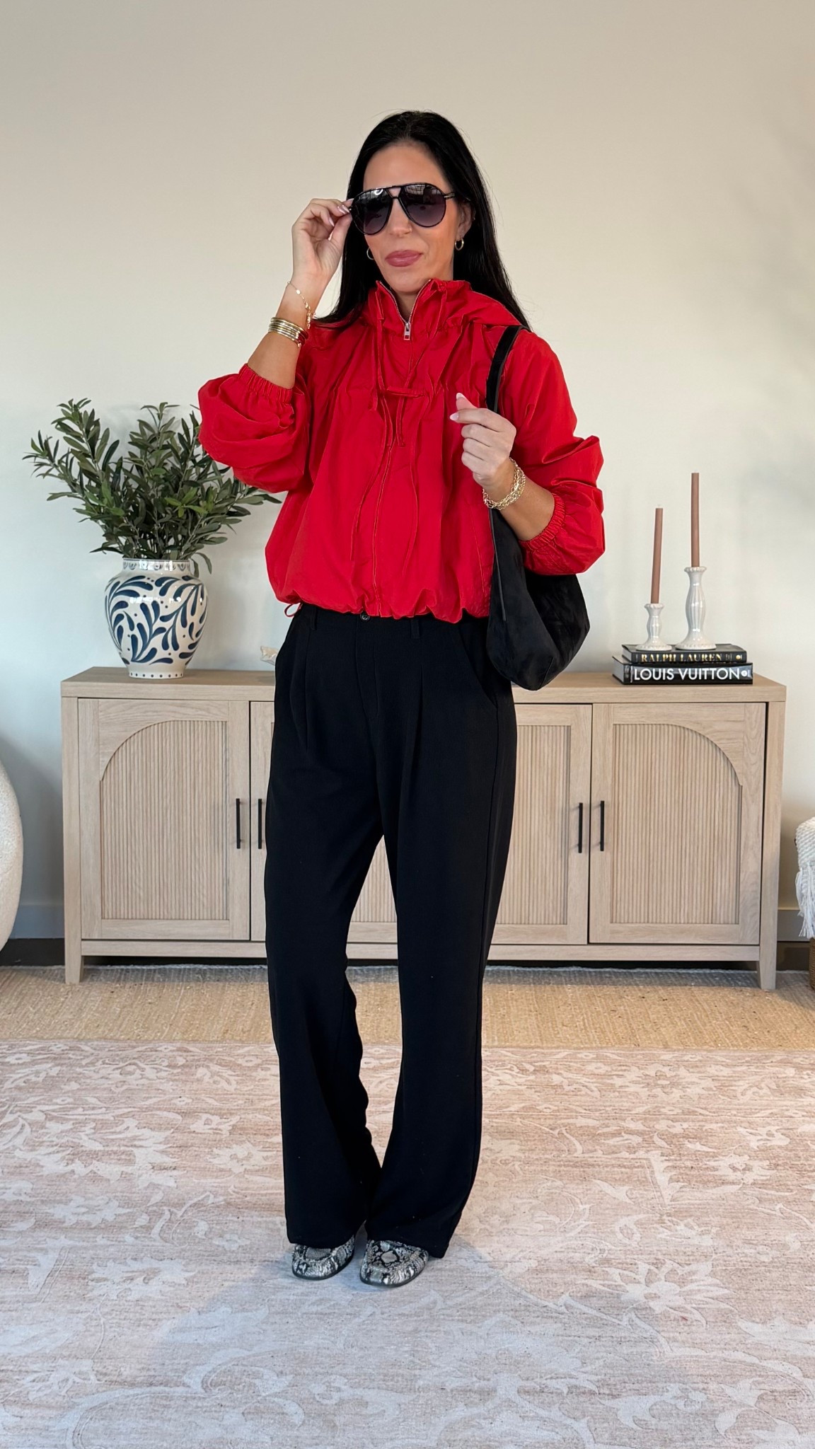 The amazon no wrinkle pants that I am IN LOVE with! 
Small tall
Added a pop of color in my jacket - size small 

#LTKU #LTKOver40 #LTKmomlife