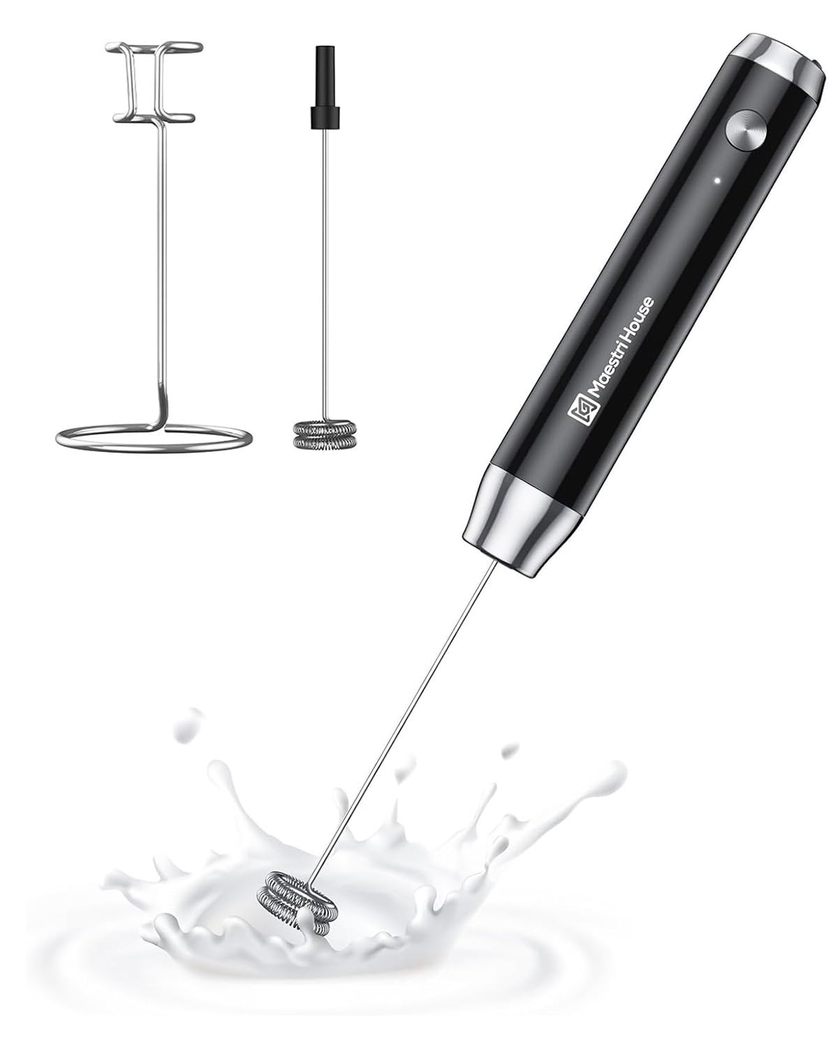 Maestri House Rechargeable Milk Frother with Stand, LunaFro Handheld Electric Foam Maker Waterpro... | Amazon (US)