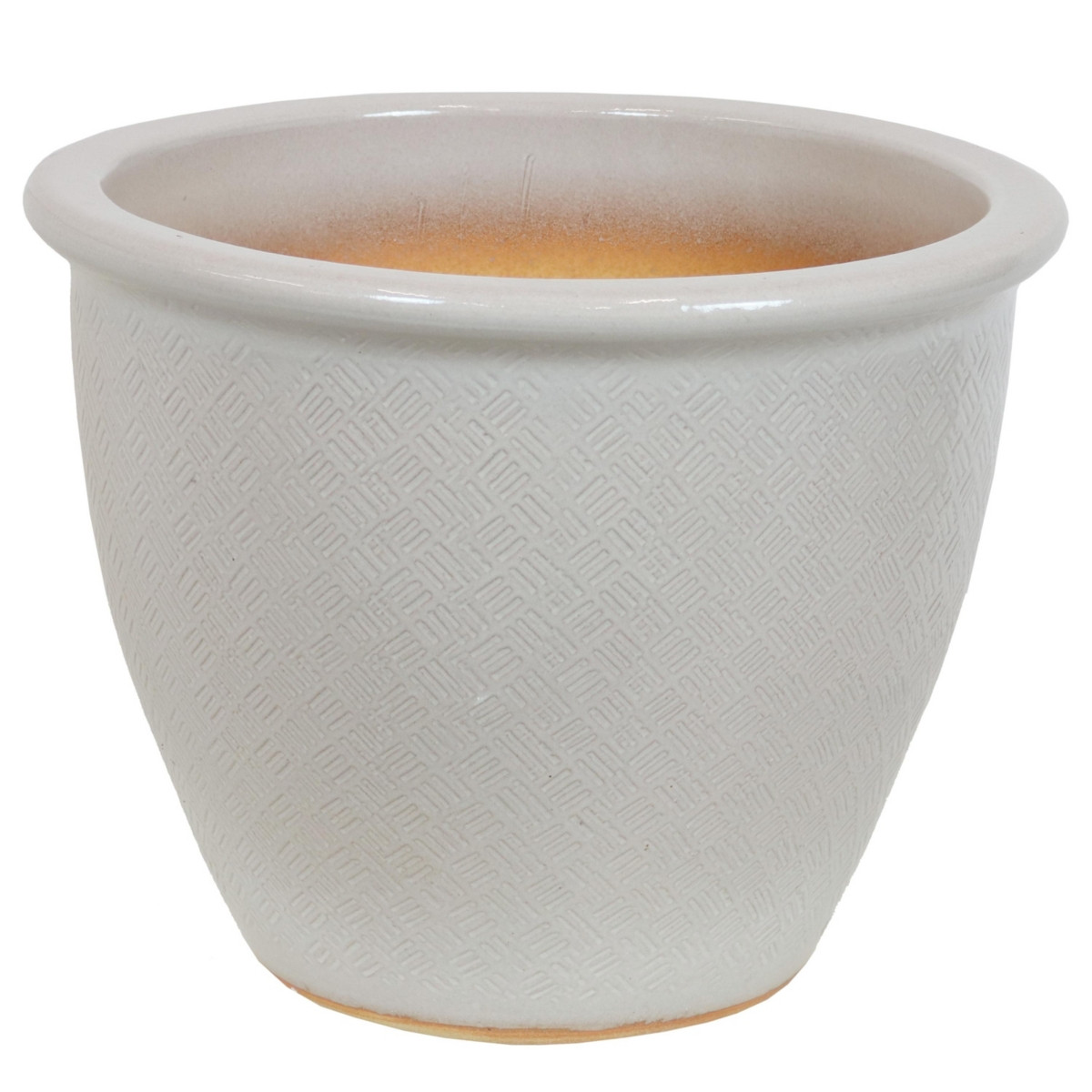 15 in Ocean Villa High-Fired Glazed Ceramic Planter - Pearl | Macys (US)