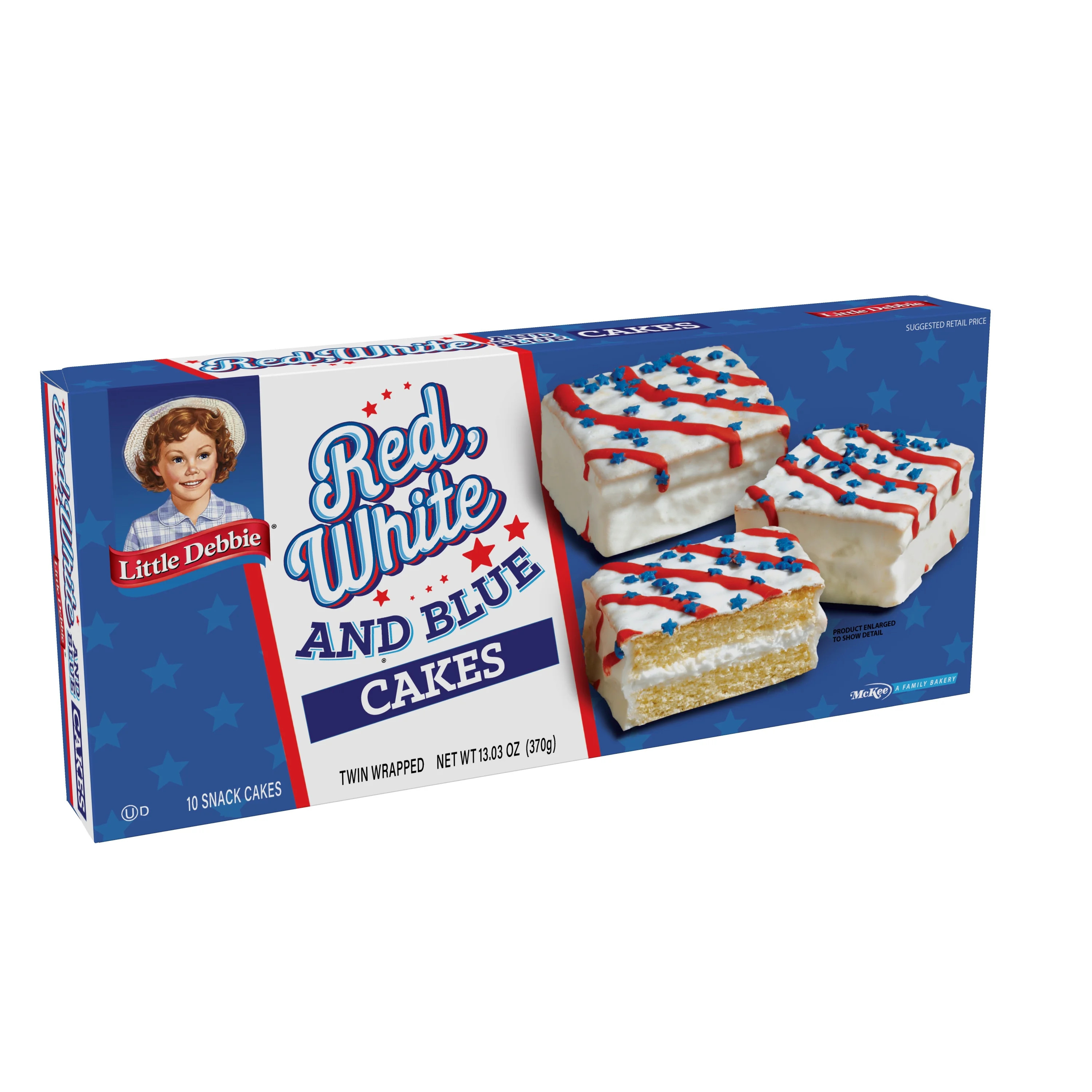 Little Debbie Red, White & Blue Vanilla Cakes, 13.03 oz (10 count) | Walmart (US)