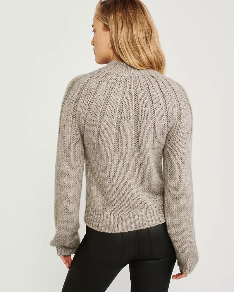 Fuzzy Mock Neck Sweater | Abercrombie & Fitch US & UK