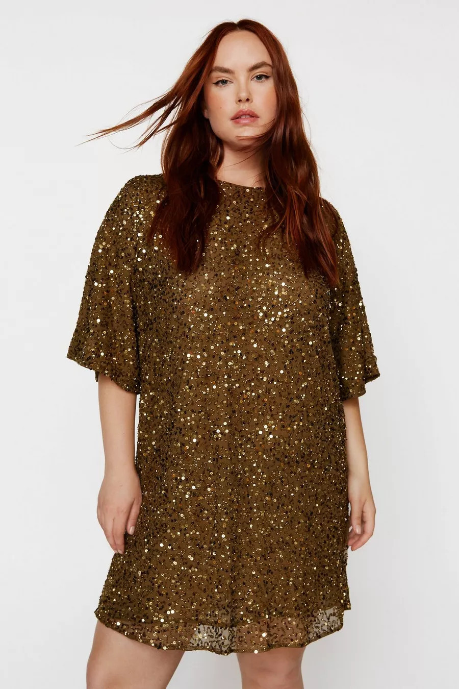 Plus Size Cluster Sequin Slouch Shift Dress | Nasty Gal US