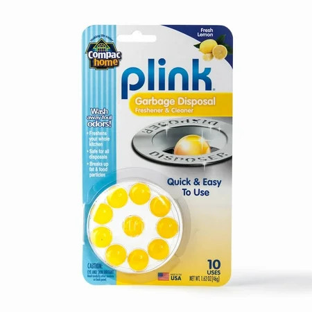 Compac Home Plink Garbage Disposal Cleaner & Deodorizer, Fresh Lemon Scent Balls, 10 Count | Walmart (US)