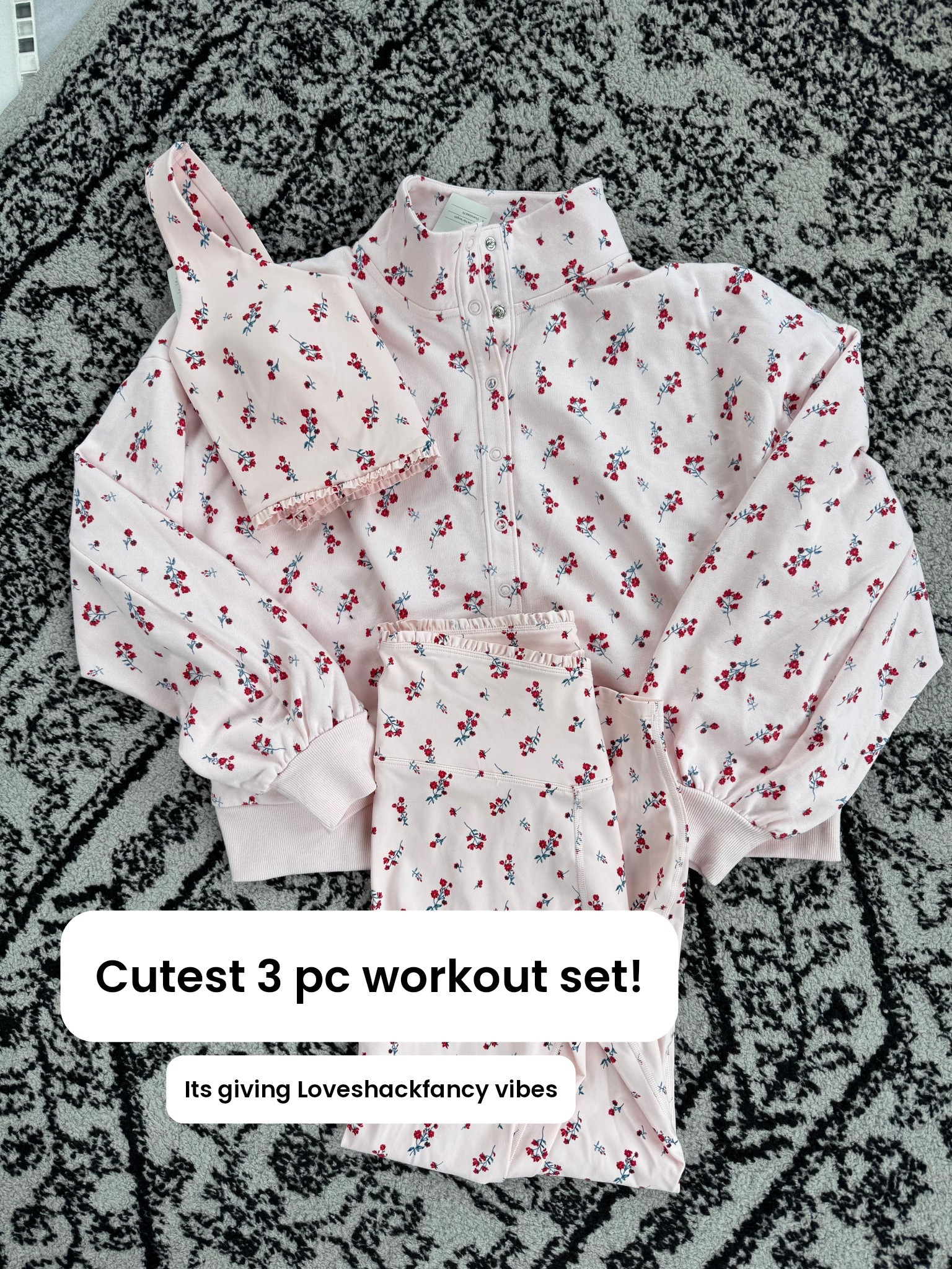 The ruffles 🎀
The flowers 🌸
The pink 💕

Perfect for spring, totally giving loveshackfancy vibes but it’s much cheaper! Hurry before it sells out! 

floral workout set, 3 piece workout set, spring activewear set, floral gym outfit, women’s workout set, floral activewear for spring, matching workout set women, floral sports bra and leggings set, spring gym outfits for women, cute workout sets for spring, loveshackfancy lookalike, matching workout set for spring, Valentine’s Day outfit, Valentine’s Day workout set 

#LTKootd #LTKActive #LTKfitnessgoals