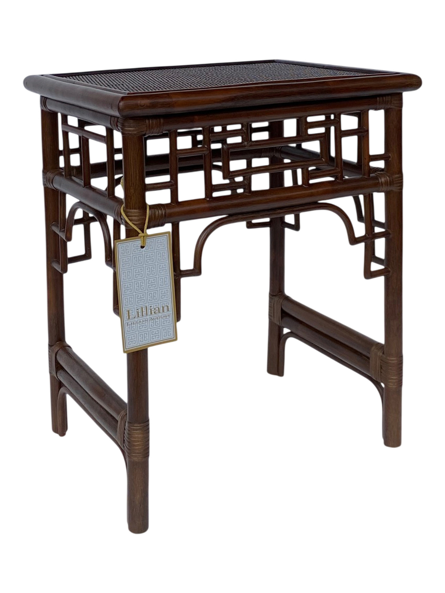 20x16x24 Rattan Fretwork Side Table | Furniture & Lighting | Marshalls | Marshalls