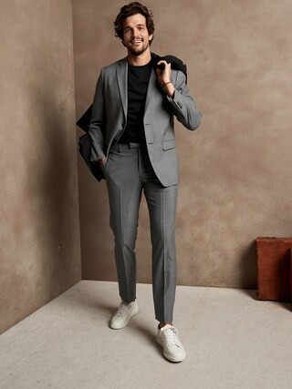 Slim-Fit Wrinkle-Resistant Sharkskin Jacket | Banana Republic Factory