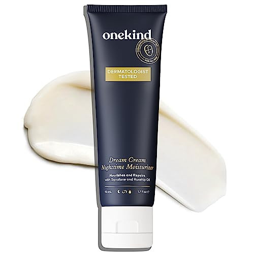 Onekind Dream Cream Nighttime Moisturizer | Multi-Corrective Anti-Aging Moisturizer with Squalane for the Face, Smooths Skin, Reduces Fine Lines, Forehead Wrinkles, Reduces Redness | For Men & Women | Amazon (US)