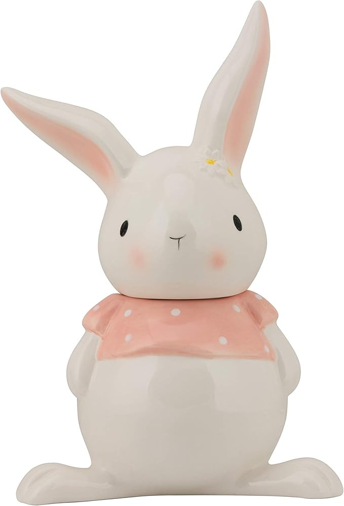 10 Strawberry Street Polka Dot Large Bunny Canister, Pink/White | Amazon (US)
