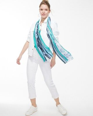 Seashell Print Oblong Scarf | Chico's