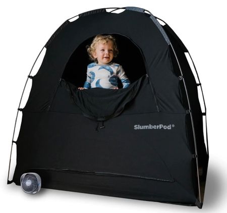 The slumber pod is a must for traveling with a baby or a toddler. The breathable tent fits over any pack and play and helps create a dark environment for them to sleep in .

#LTKfamily #LTKkids #LTKbaby