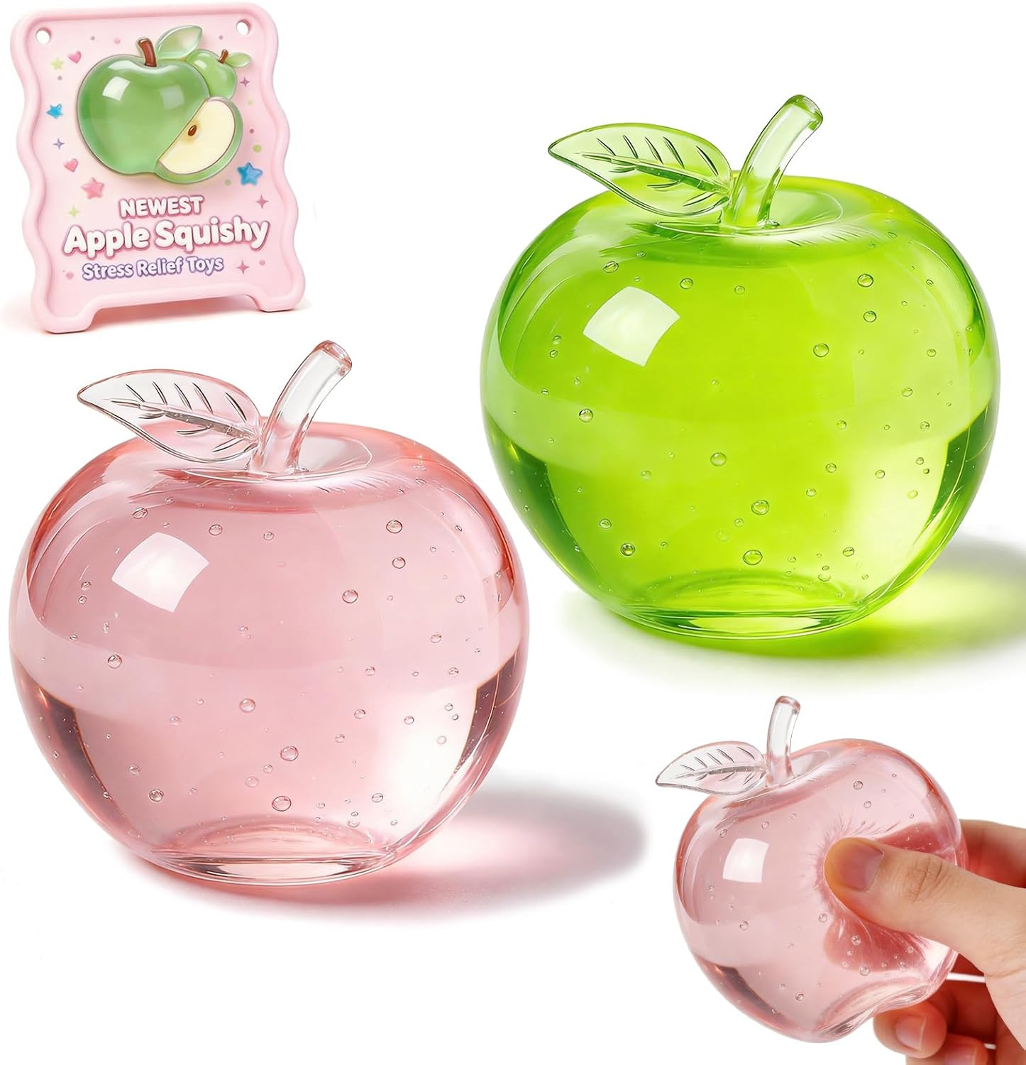 2 PCS Apple Squishy Toy,Slow Rising Squishy,Cute Sensory Fidget Stress Ball | Amazon (US)