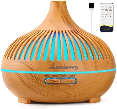 Ultrasonic Essential Oil Diffuser with Remote Control, Upgraded 550ml Aromatherapy Humidifier with 4 | Amazon (US)