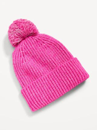 Knitted Pom-Pom Beanie for Girls | Old Navy (US)