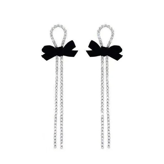 Lifetechs 1 Pair Women Earrings Sparkling All Match Shiny Visual Effect Long Tassel Design Decora... | Walmart (US)