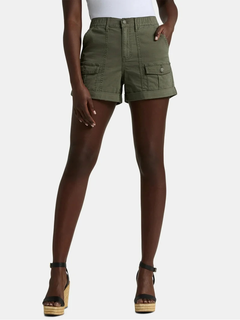 Time and Tru Women's Utility Short, 4" Inseam, Size Range 2-20 | Walmart (US)