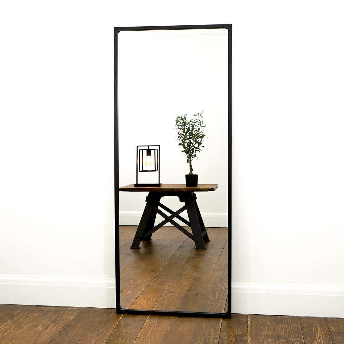 Detroit - Black Industrial Full Length Metal Mirror 160cm x 65cm | William Wood