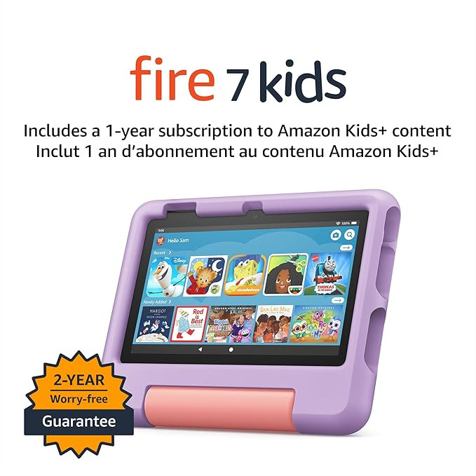 Amazon Fire 7 Kids tablet, ages 3-7. Top-selling 7" kids tablet on Amazon - 2022 | ad-free conten... | Amazon (CA)