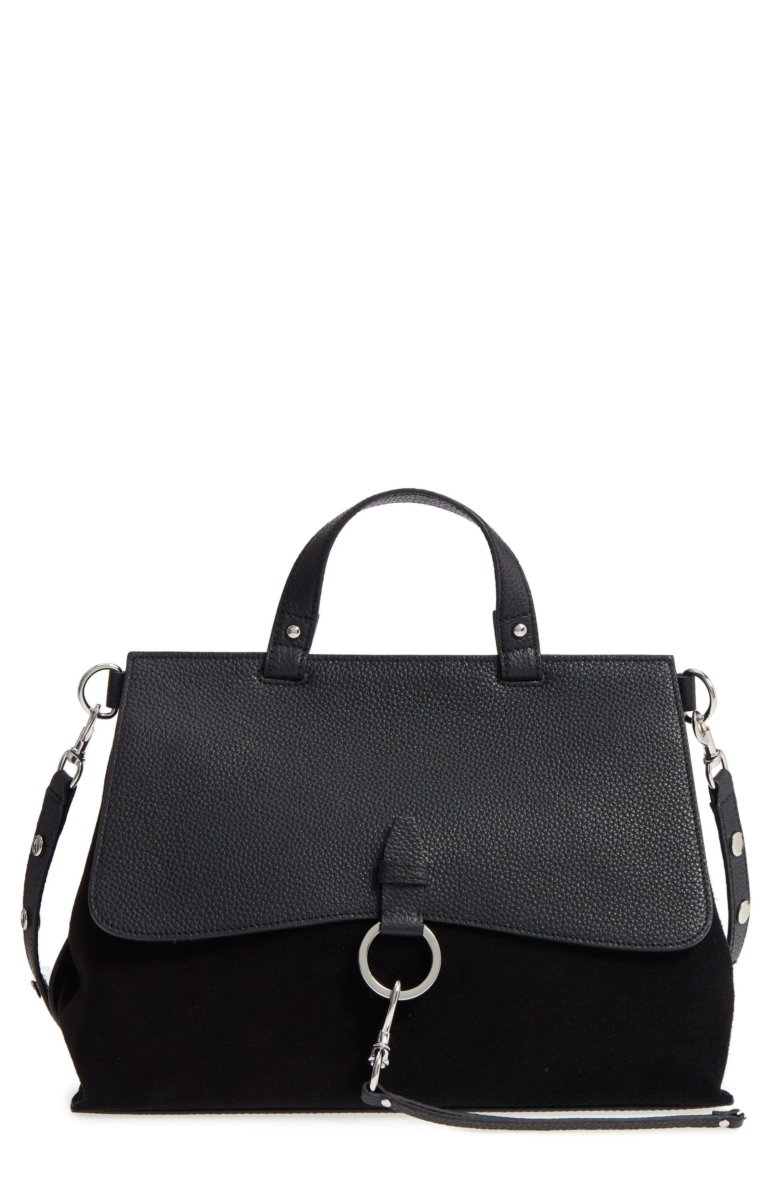 Rebecca Minkoff Medium Keith Suede & Leather Satchel | Nordstrom