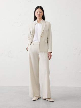Wide-Leg High-Rise Sculpted Trouser | Banana Republic Factory