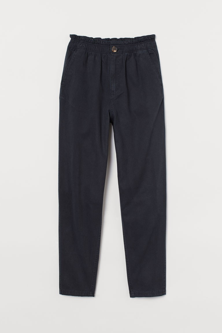 H & M - Modal-blend Paper-bag Pants - Black | H&M (US + CA)