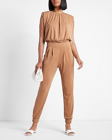 Two Piece Set: Strong Shoulder Muscle Tank + Jersey Joggers | Express