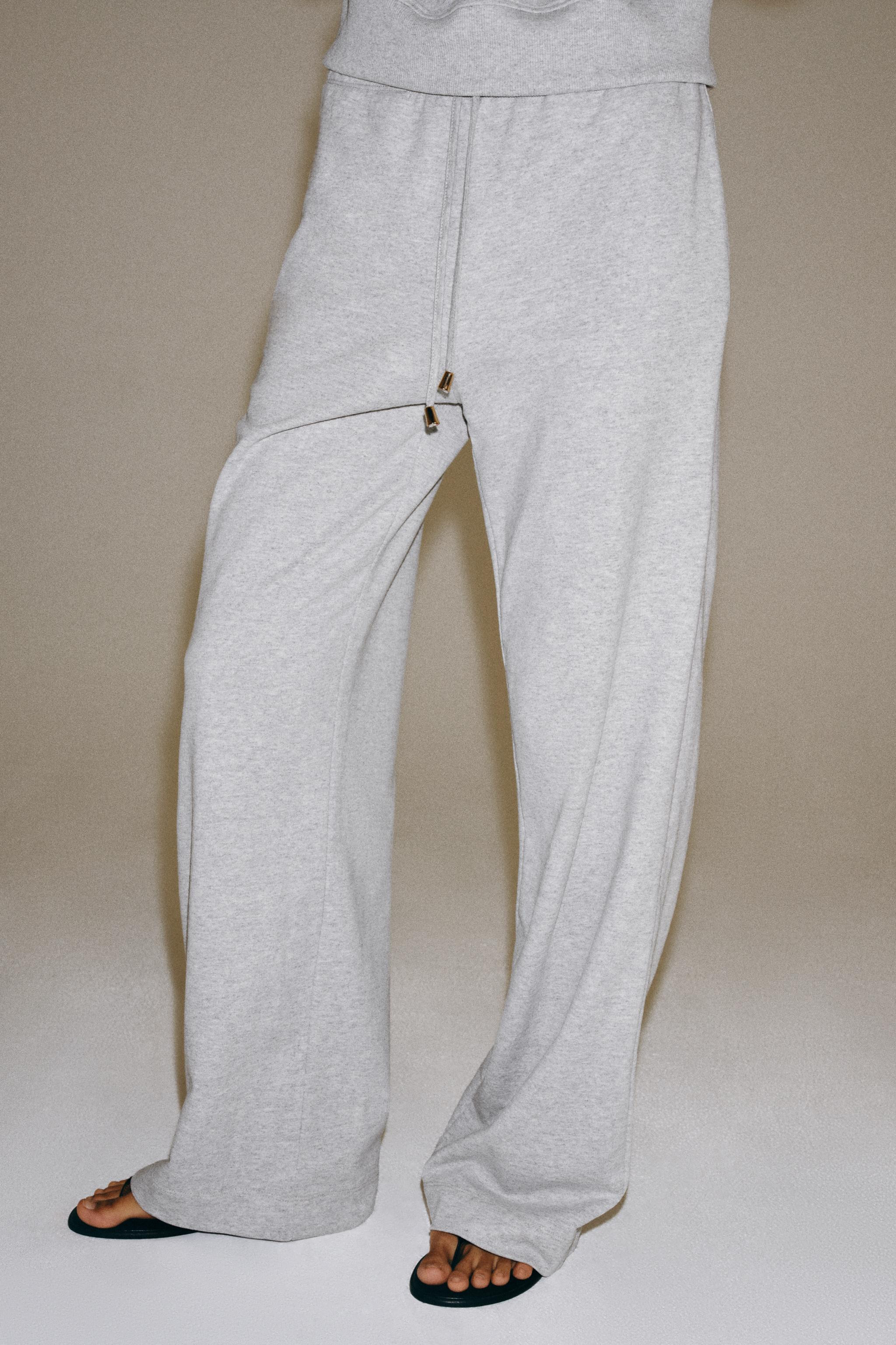 WIDE-LEG PLUSH TROUSERS | Zara UK