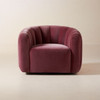 Click for more info about Fitz Channeled Rose Velvet Swivel Chair Set of 2