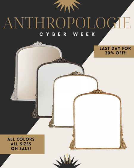 Hurry!! The last day to get my favorite mirror 30% off!! All colors and sizes are on sale!


Anthropologie, Anthropologie cyber week, gleaming primrose mirror, gift guide, gift for her

#LTKhome #LTKsalealert #LTKCyberWeek