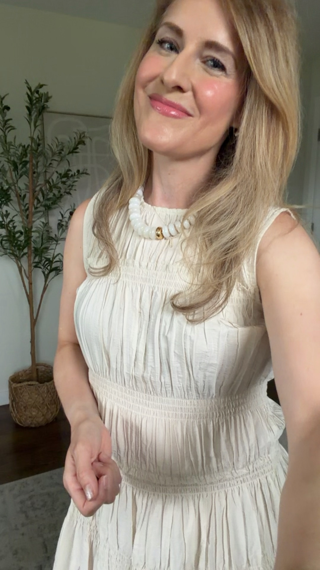 Walmart hidden gem, this smocked dress is so pretty and romantic, has a boho or almost Grecian feel to it that’s unique yet simple! I’m between a small and medium and got the medium. #walmartfashion

#LTKOver40